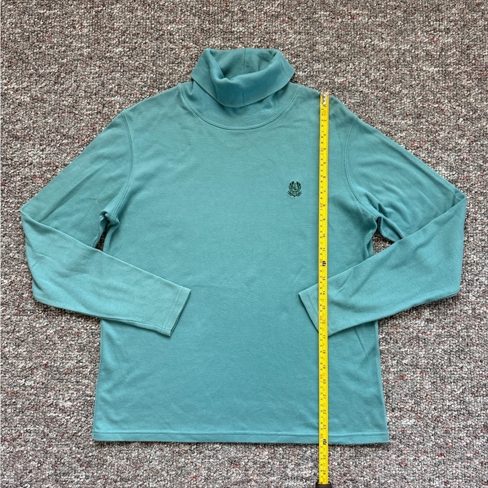Lauren Ralph Lauren Teal Turtleneck Cotton Sweater Small bur fits oversized